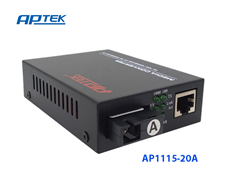 Bộ chuyển đổi quang điện APTEK AP1115-20A - Media Converter Single Mode khoảng cách 20km