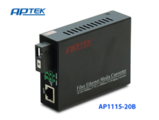 Bộ chuyển đổi quang điện APTEK AP1115-20B, tốc độ 1Gb - Media Converter Ethernet tốc độ 1Gb 20km