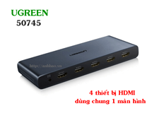 Bộ gộp 4 thiết bị HDMI chung 1 màn hình Ugreen 50745 - Hàng chính hãng