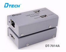 Bộ kéo dài 4 cổng USB 50m qua cáp mạng LAN, USB 2.0 - Dtech DT-7014A