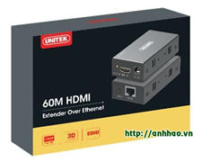 Bộ kéo dài HDMI 60M bằng cáp mạng lan Unitek V100A