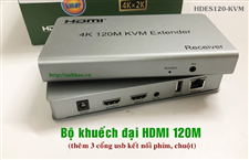 Bộ khuếch đại tín hiệu HDMI 120M độ phân giải 4K Sinoamigo HDES120-KVM cao cấp