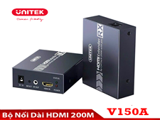 Bộ nối dài HDMI 200m qua cáp mạng Lan Unitek V150A