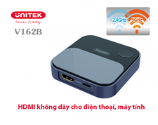 Bộ phát HDMI không dây Unitek V162B - Truyền 4K từ điện thoại, laptop, Wi-Fi 5G ổn định