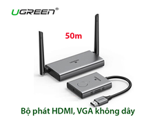 Bộ phát HDMI, VGA không dây 50m Ugreen 50633A - Hỗ trợ 1080p@60Hz, 5GHz