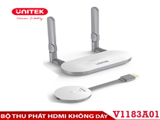 Bộ phát và thu HDMI không dây 50m Unitek V1183A01 - Hỗ trợ kết nối 8 bộ phát