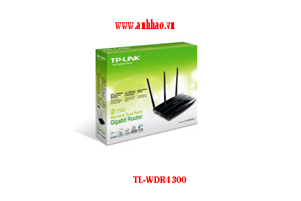 Bộ phát wifi TPlink Router Gigabit băng tần kép không dây N750 TL-WDR4300