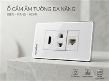 Bộ wallplate Điện+RJ45+HDMI âm tường