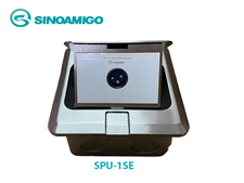 Box ổ cắm âm sàn SPU-1SE Sinoamigo inox màu bạc (lắp hạt Micro Canon