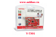 Cạc chuyển đổi PCI Express to 2 cổng USB 3.0 Y-7301 chính hãng Unitek
