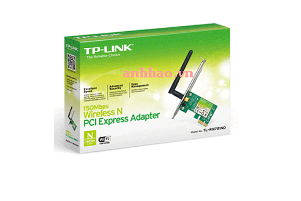 Cạc mạng thu không dây PCI Express tốc độ 150Mbps TL-WN781ND