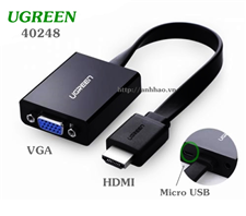 Cáp chuyển đổi HDMI sang VGA + Audio Ugreen 40248 chính hãng