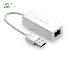 Cáp chuyển đổi USB 2.0 to Lan Ugreen 20253 chính hãng