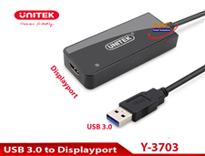 Cáp chuyển đổi USB 3.0 sang Displayport Unitek Y-3703