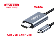 Cáp chuyển đổi USB-C sang HDMI Unitek V410A - Giải pháp kết nối 4K@60Hz mượt mà