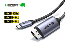 Cáp chuyển đổi USB-C to DisplayPort 8K dài 1M Ugreen 25157 - hỗ trợ 8K@60Hz, HDR