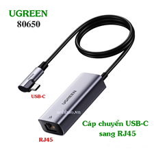 Cáp chuyển đổi USB type C sang RJ45 kèm sạc Ugeen 80605 cao cấp