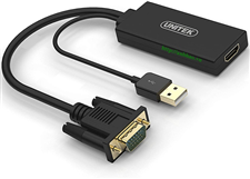 Cáp chuyển đổi VGA to HDMI + Audio Unitek Y-8711 chính hãng