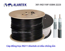 Cáp đồng trục RG11 có dầu chống thấm Alantek 301-RG110F-SSBK-2223 | Chống nhiễu vượt trội, độ bền cao