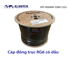 Cáp đồng trục RG6 Alantek có dầu (301-RG060F-SSBK-1223) | Cáp đồng trục ngoài trời RG6 Alantek