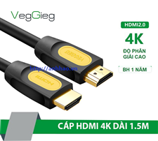 Cáp HDMI 2.0 dài 1.5M V-H107 VegGieg chính hãng