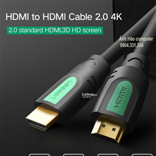 Cáp HDMI 2.0 dài 3m chính hãng ugreen hỗ trợ 2k, 4k Ugreen UG-40411