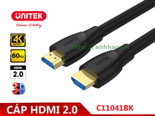 Cáp HDMI 2.0 dài 5M Unitek C11041BK chính hãng