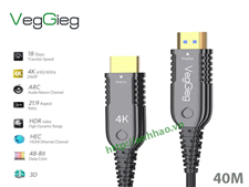 Cáp HDMI 2.0 sợi quang 40M V-H714 VegGieg, độ phân giải 4K/60Hz