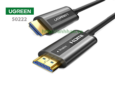 Cáp HDMI 2.0 sợi quang hợp kim kẽm dài 100M Ugreen 50222, Hỗ trợ độ phân giải 4K/60Hz