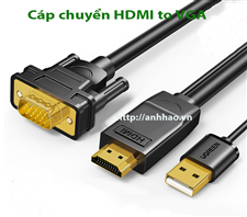 Cáp HDMI sang VGA dài 1.5M Ugreen 30449 chính hãng