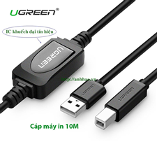 Cáp máy in USB 10M ugreen 10374 có chíp khuếch đại