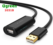 Cáp nối dài USB 5M Ugreen 10319 cao cấp (có chíp khuếch đại)