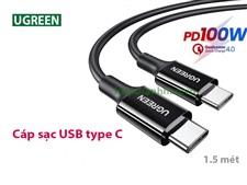 Cáp sạc USB type C cho điện thoại Iphone, Ipad, samsung Ugreen 20528