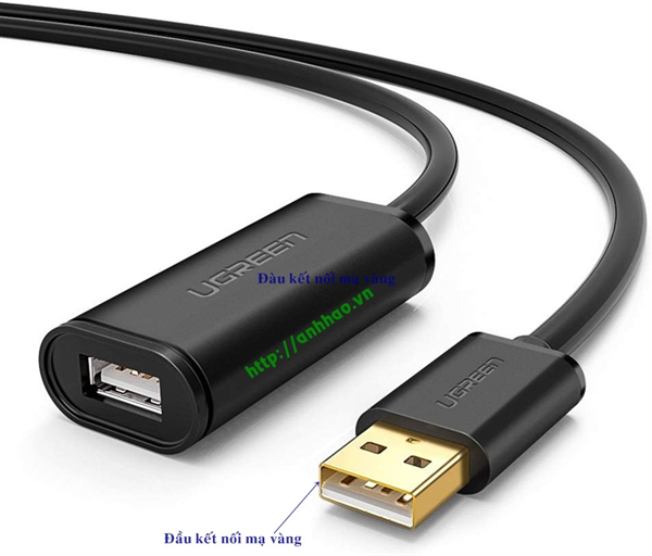 Cáp USB nối dài 15M Ugreen 10323 có chíp khuếch đại hàng chính hãng