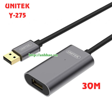 Cáp USB nối dài 30M Unitek Y-275 tích hợp chip khuếch đại tín hiệu