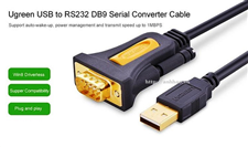 Cáp USB to DB9 RS232 Ugreen 20223 dài 3m chính hãng