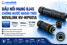 Đầu nối mạng RJ45 cat6A ngoài trời chống nước IP68 Novalink NV-WP601A 10Gbps