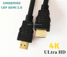 Dây cáp HDMI 2.0 dài 10M SN-32007A Sinoamigo độ phân giải 2K, 4K @60Mhz