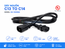 Dây nguồn C13 C14 dài 5m Novalink NV-53008A chuẩn UL, lõi đồng 16AWG cho UPS, PDU, Server