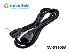 Dây nguồn C14 C15 dài 2m Novalink NV-51105A lõi 3x1.5mm dùng cho ups, máy chủ