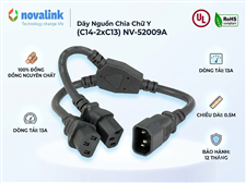 Dây nguồn chia chữ Y C14 sang 2 C13 Novalink NV-52009A