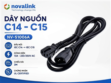 Dây nguồn IEC C14 to IEC C15 Novalink NV-51006A dài 3M 13A 16AWG UL