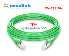 Dây nhảy mạng Cat6A STP 15m Novalink NV-63110A - Tốc độ 10Gbps, 550Mhz