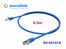 Dây nhảy patch cord Cat6A STP 0.5m pass Fluke test - Novalink NV-60101A
