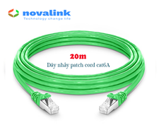 Dây nhảy Patch Cord Cat6A STP 20m màu xanh Novalink NV-6311A chính hãng