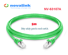 Dây nhảy patch cord Cat6A STP 5m Novalink NV-63107A - Tốc độ 10Gbps, băng thông 550Mhz