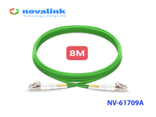 Dây nhảy quang OM5 LC-LC Multimode dài 8m, truyền tải tốc độ 100G Novalink NV-61709A