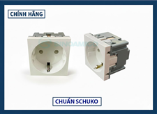 Hạt ổ cắm đơn chân tròn tiêu chuẩn châu Âu (Schuko) type 45 - Sinoamigo