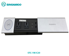 Hộp điện âm bàn cao cấp STS-SC01-Qi Sinoamigo chính hãng