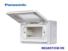 Hộp điện ngoài trời màu trắng lắp nổi chống nước IP55 có nắp che mưa Panasonic WEG8973SW-VN